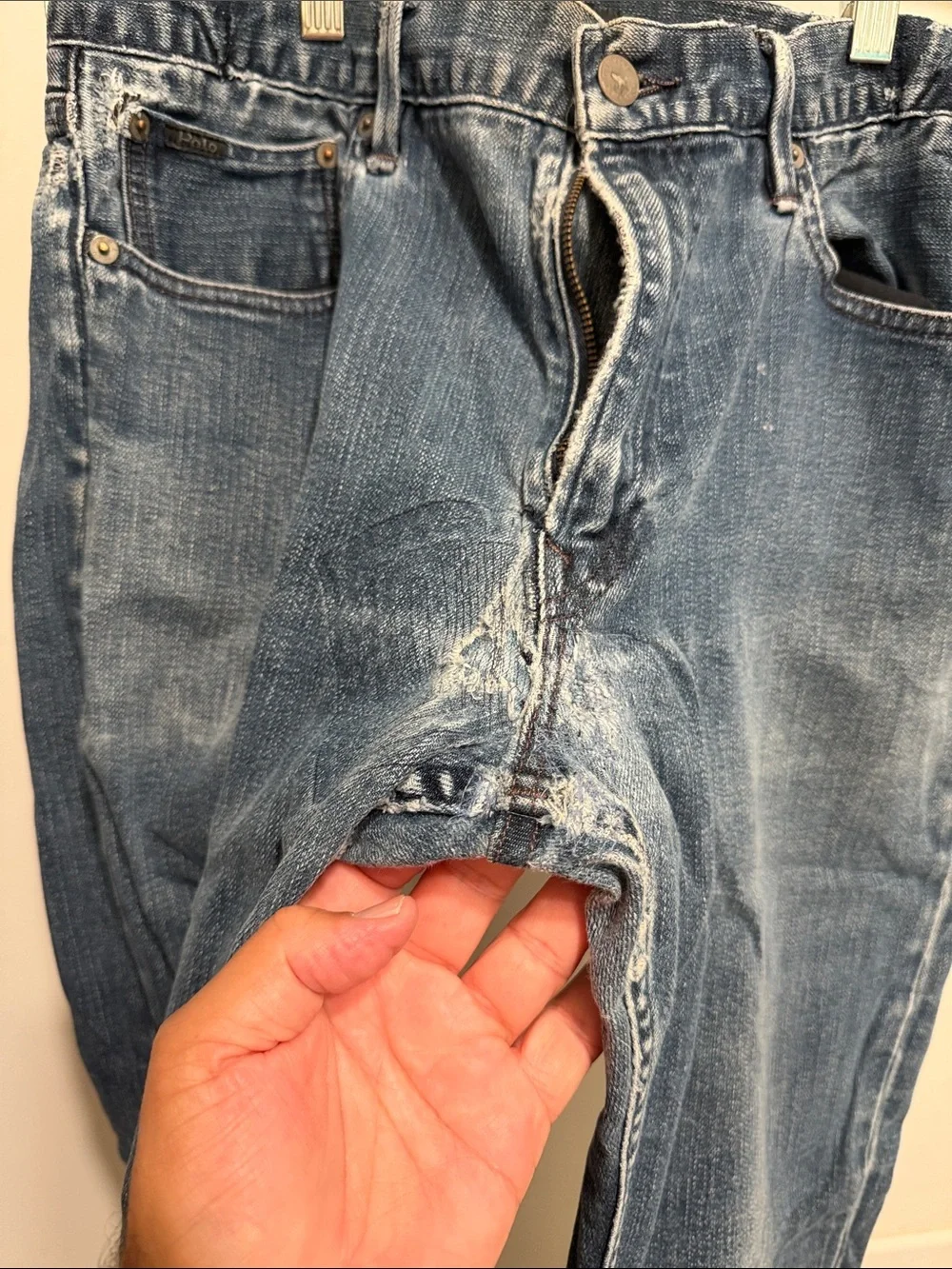 Ralph Lauren Black Label Men's Faded Blue Straight Jeans
